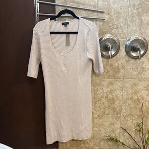 J. Crew Off-White Ribbed Knit Top